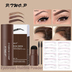 Eyebrow Powder Stamp Kit with Brush and Pencil