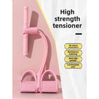 Multifunctional Leg Pedal Elastic Rope Sit-Ups Resistance Rope Fitness Four-Tube Tensioner
