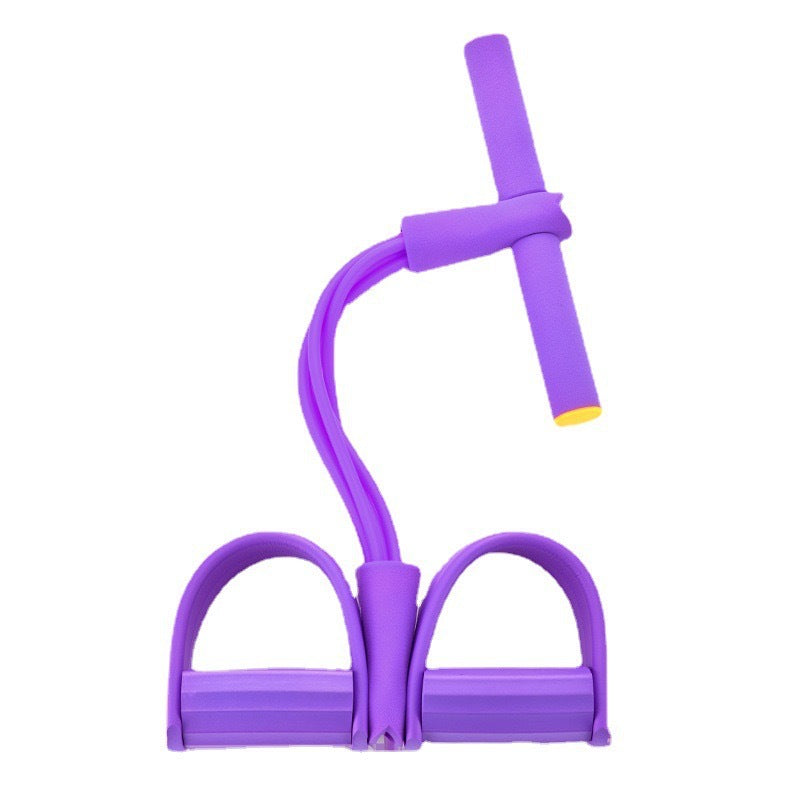 Multifunctional Leg Pedal Elastic Rope Sit-Ups Resistance Rope Fitness Four-Tube Tensioner