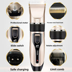 Rechargeable Hair Clipper with Stainless Steel Blades