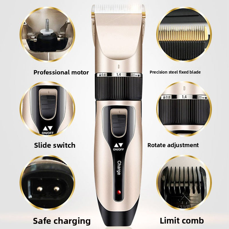 Rechargeable Hair Clipper with Stainless Steel Blades