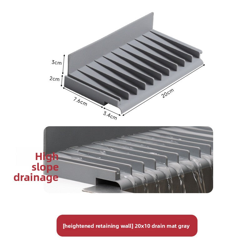 Silicone Sink Drain Mat - Kitchen Counter Splash Guard