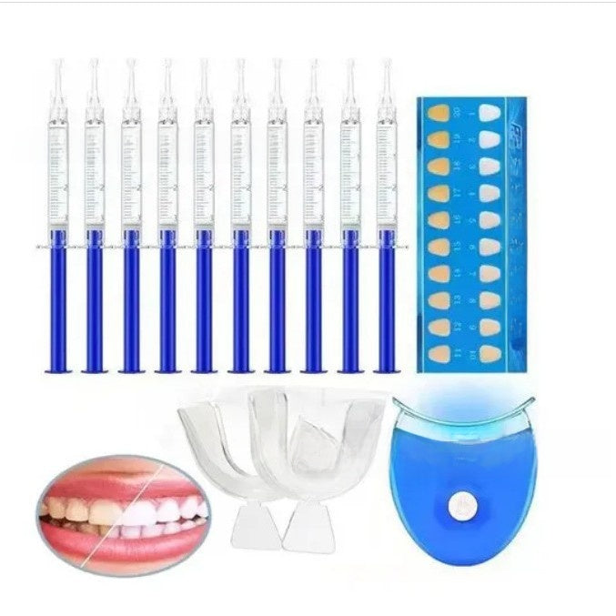 Teeth Whitening Gel Kit with LED Light