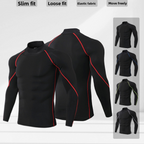 Men's High-Neck Fitness Long-Sleeve Sportshirt