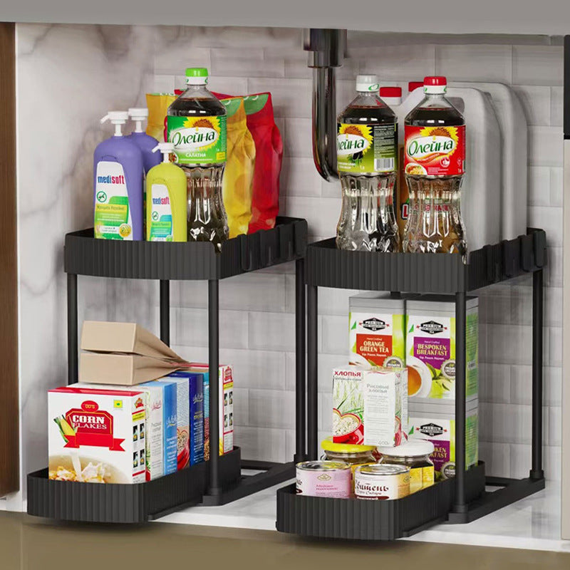 Kitchen Pull-Out Storage Rack Organizer