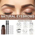 Eyebrow Powder Stamp Kit with Brush and Pencil