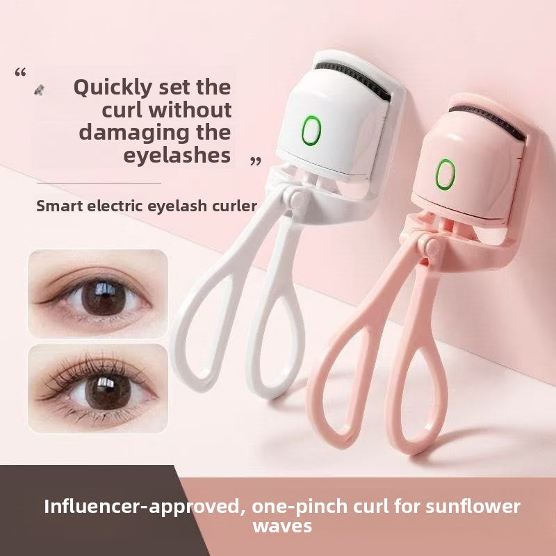 Electric Heated Eyelash Curler - Portable Makeup Tool