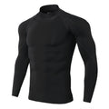 Men's High-Neck Fitness Long-Sleeve Sportshirt