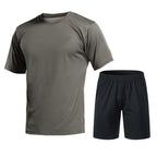 Quick Dry Fitness Training Short Sleeve Set