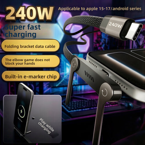 240W PD Data Cable for Super-Fast Charging?Compatible with Apple, Huawei, Samsung, and Laptop Chargers