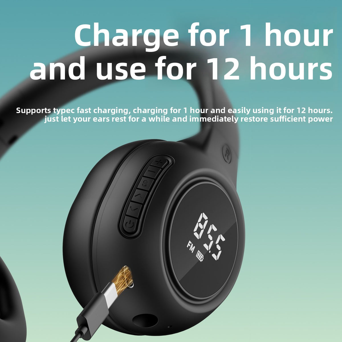 Headphones with FM Radio and Bluetooth