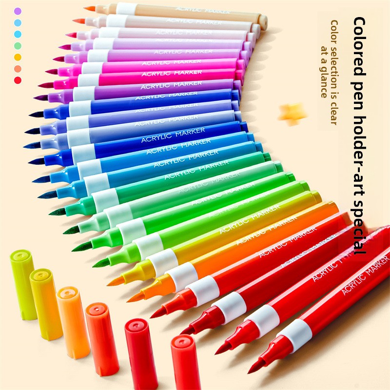 Soft Tip Acrylic Marker Pens Washable Art Set