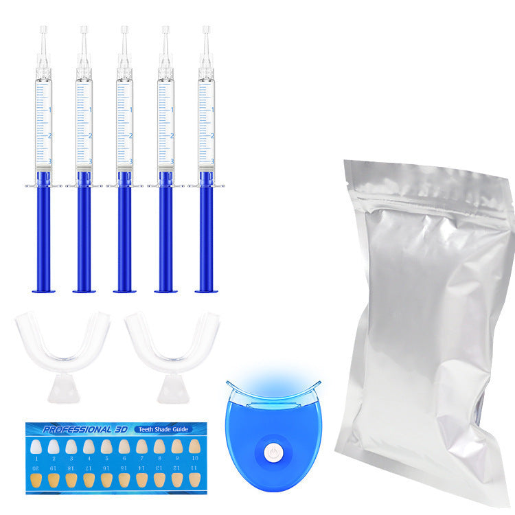 Teeth Whitening Gel Kit with LED Light
