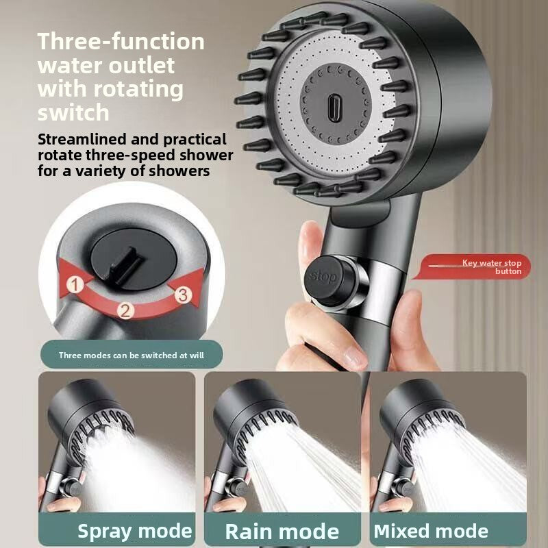 Pressurized Filter Shower Head with Thermostatic Control