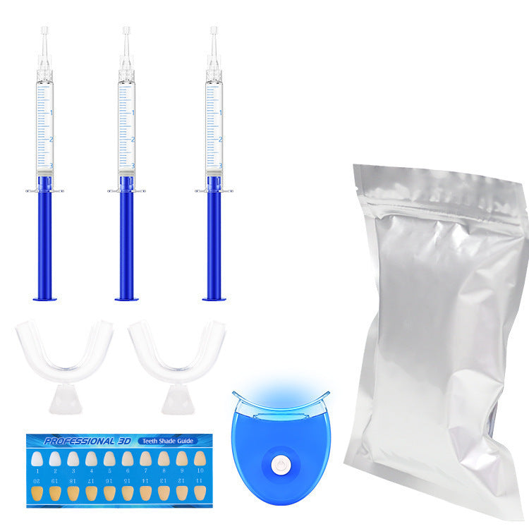 Teeth Whitening Gel Kit with LED Light