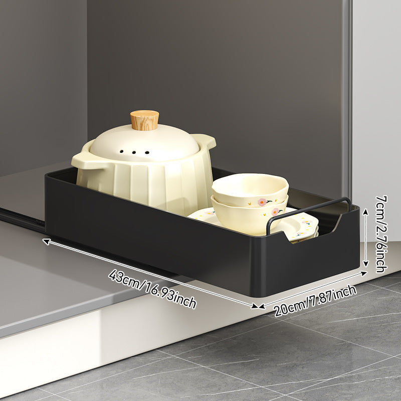 Pull-Out Cabinet Storage Basket Organizer