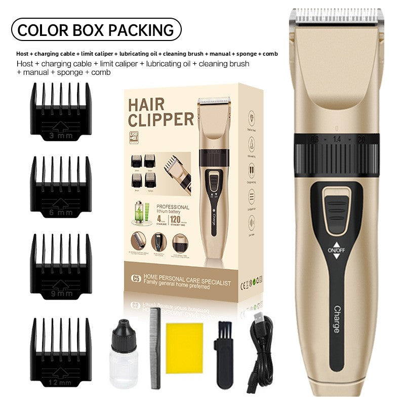 Rechargeable Hair Clipper with Stainless Steel Blades