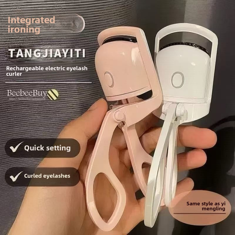 Electric Heated Eyelash Curler - Portable Makeup Tool