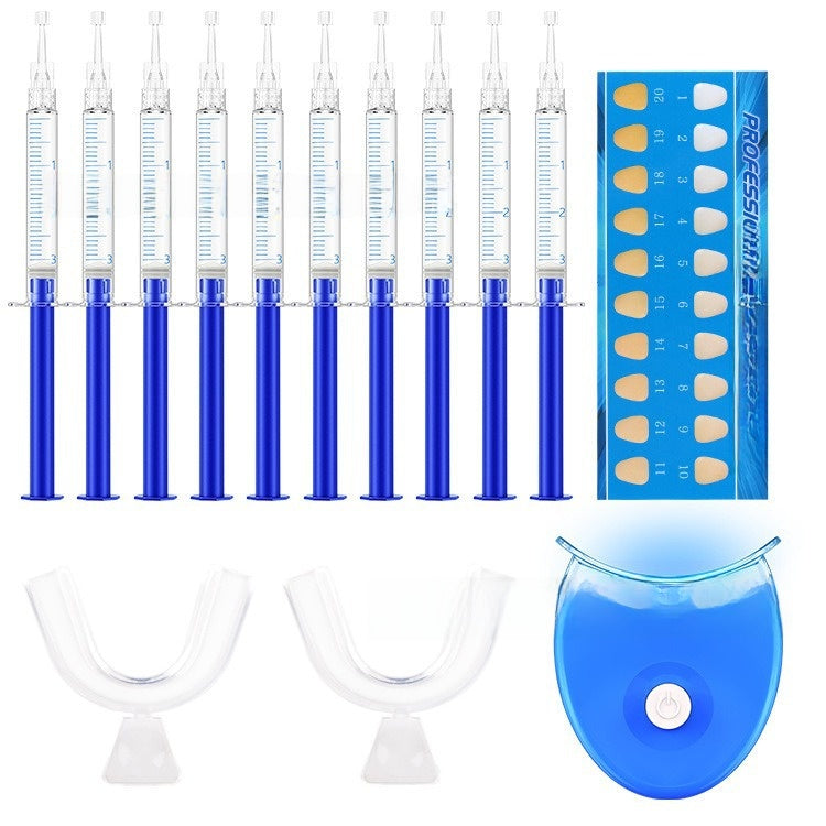 Teeth Whitening Gel Kit with LED Light