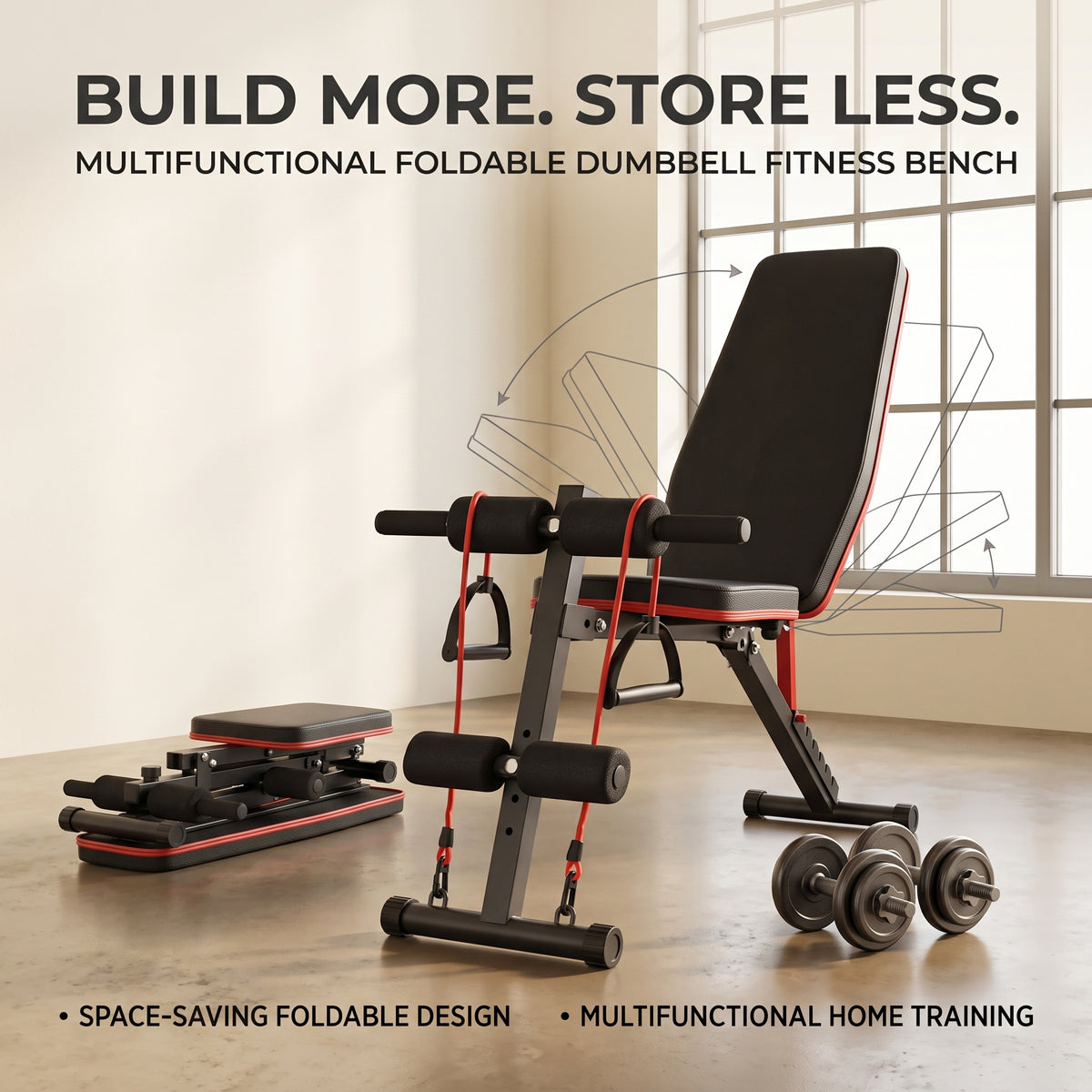 Multifunctional Foldable Dumbbell Fitness Bench