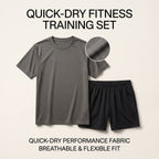 Quick Dry Fitness Training Short Sleeve Set