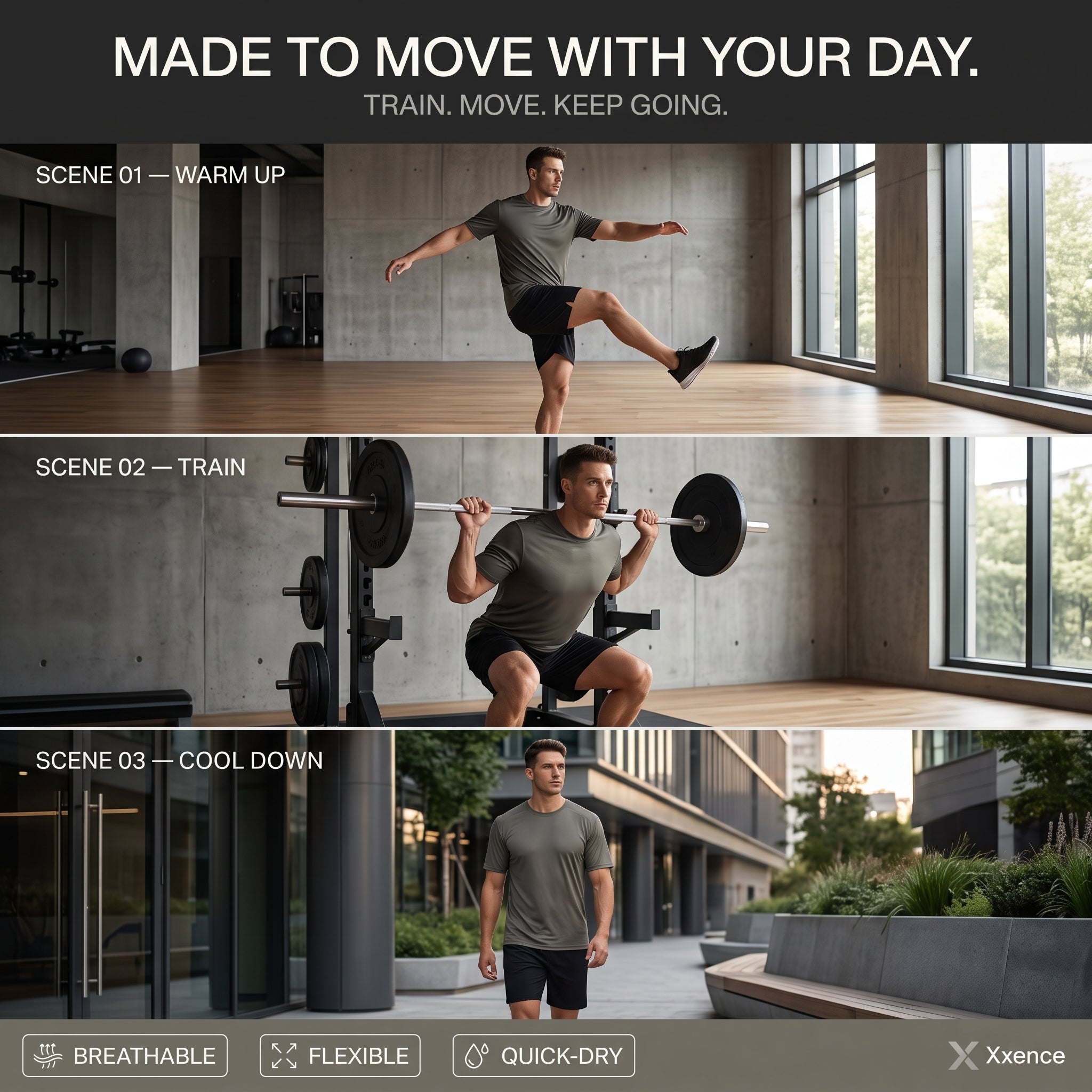 Quick Dry Fitness Training Short Sleeve Set
