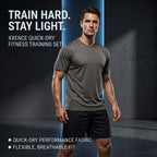 Quick Dry Fitness Training Short Sleeve Set