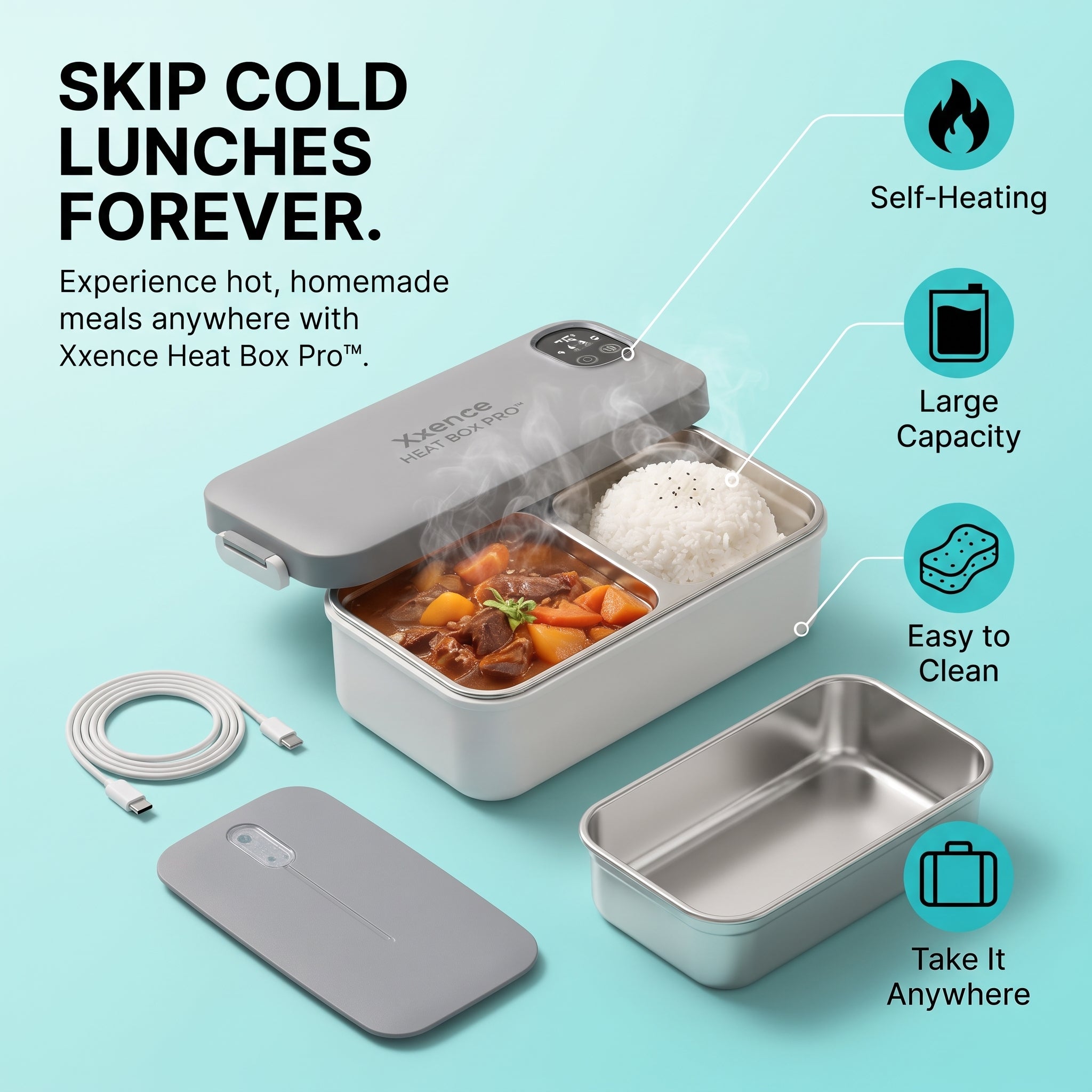 Heat Box Pro - Electric Heating Lunch Box