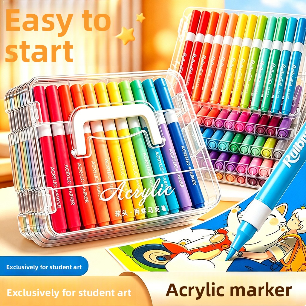Soft Tip Acrylic Marker Pens Washable Art Set