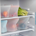 Self-standing multi-functional silicone food storage bag