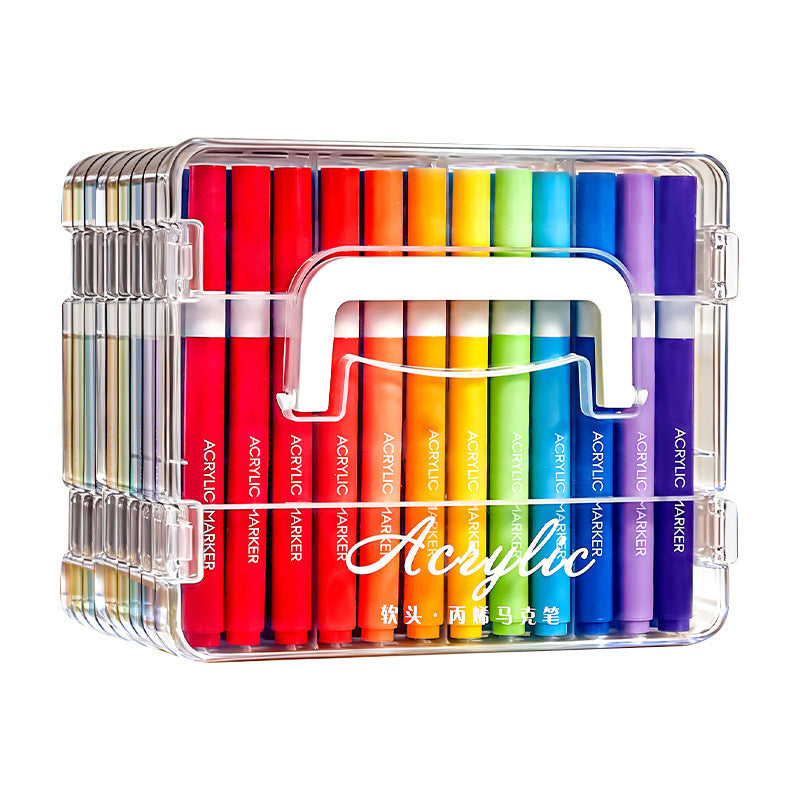 Soft Tip Acrylic Marker Pens Washable Art Set