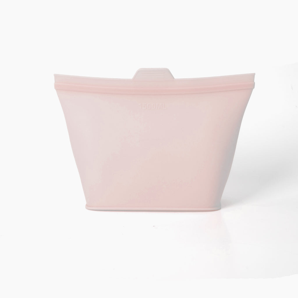 Self-standing multi-functional silicone food storage bag