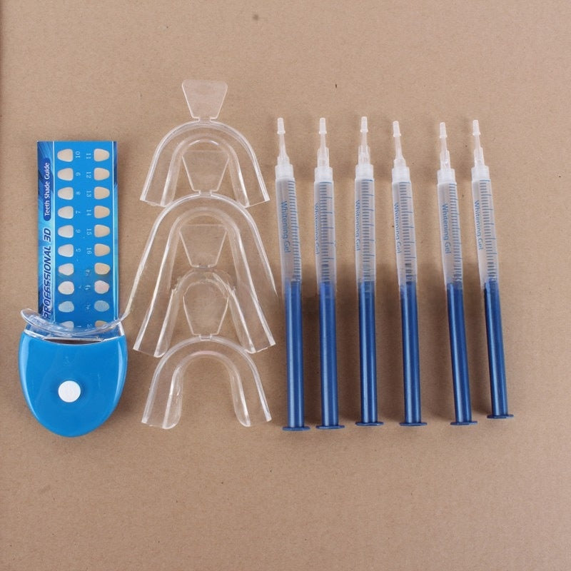 Teeth Whitening Gel Kit with LED Light