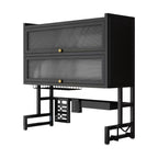 Double Layer Kitchen Sink Rack - Dustproof Draining Storage Cabinet
