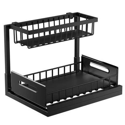 Pull-Out Under Sink Cabinet Organizer Rack