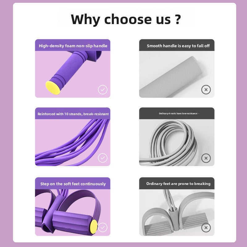 Elastic Resistance Bands for Home Yoga and Fitness