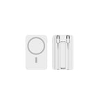 3C Certified Magnetic Power Bank 20000 Mah Large Capacity Fast Charging with Built-In Cable Cross-Border Mobile Power Supply Gift Set