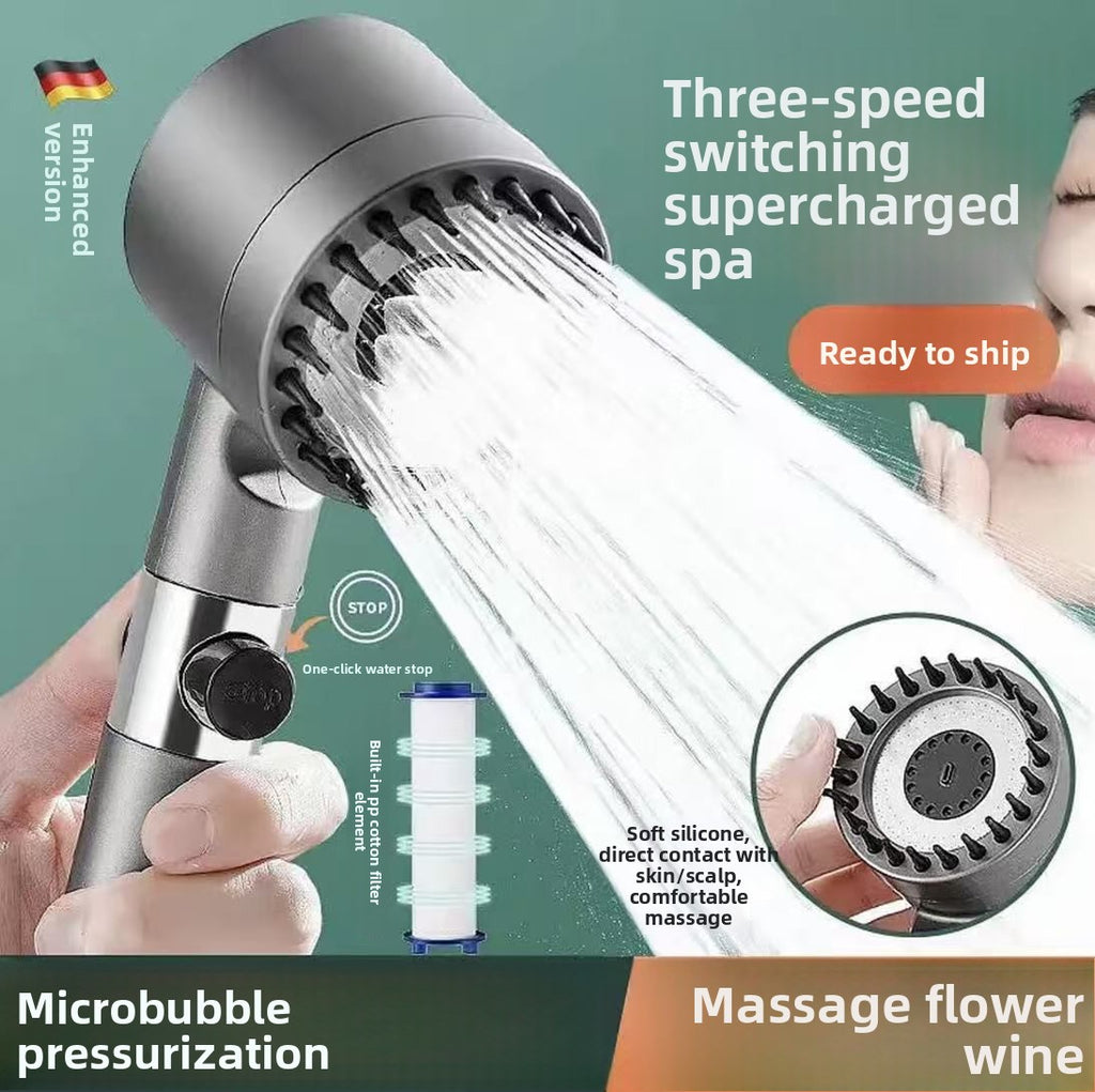 Pressurized Filter Shower Head with Thermostatic Control