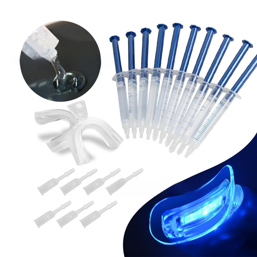 Teeth Whitening Gel Kit with LED Light
