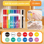 Soft Tip Acrylic Marker Pens Washable Art Set
