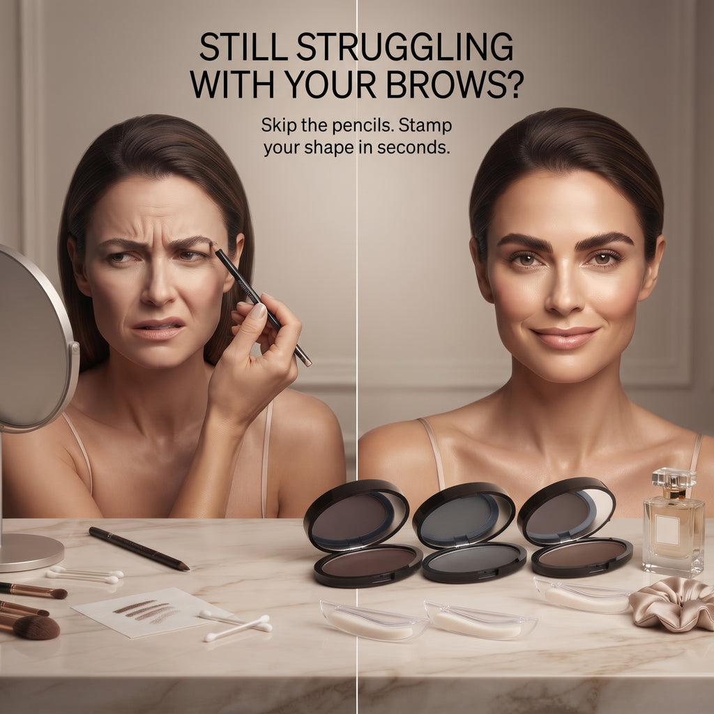 BrowEase™ — Instant Brow Powder & Stamp Kit