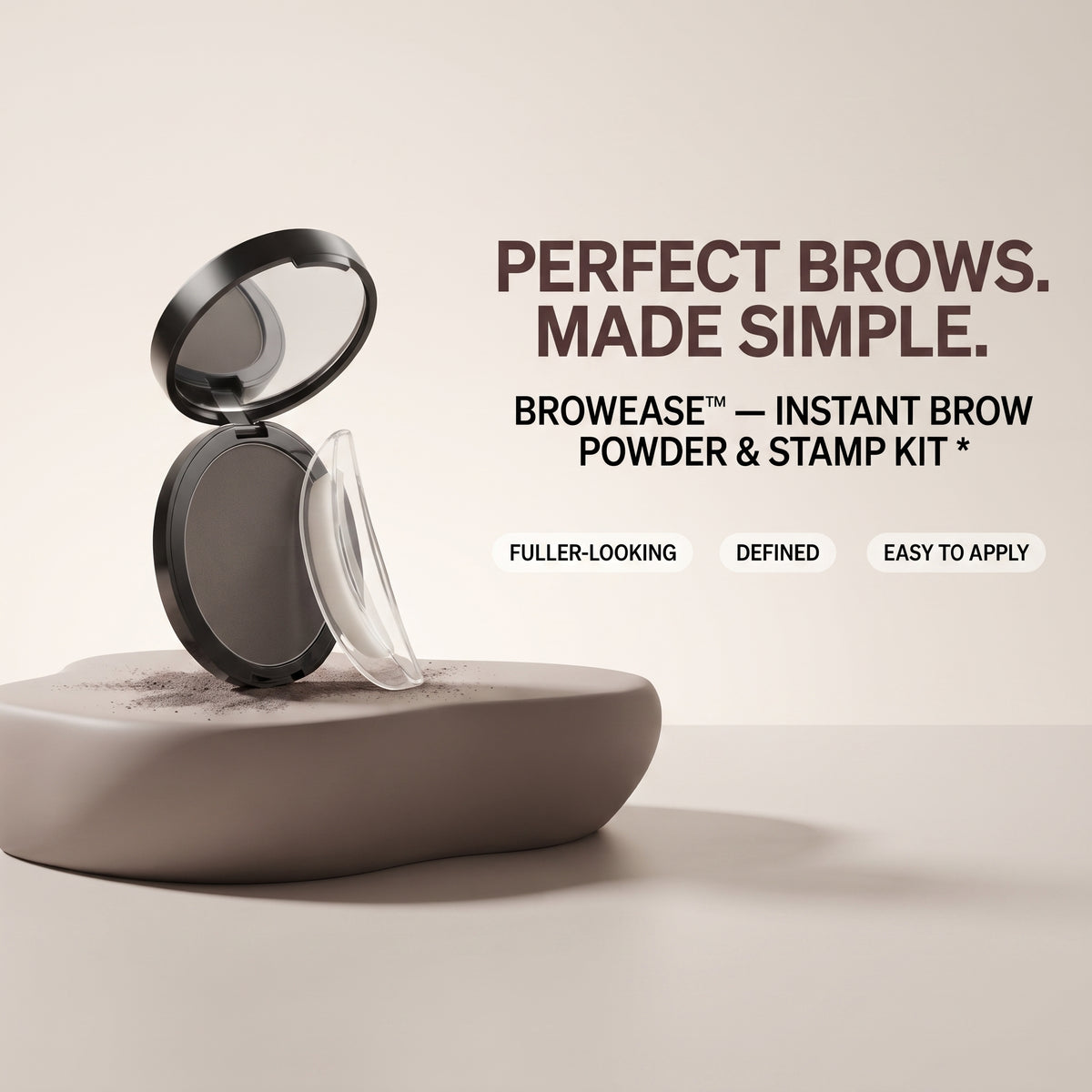 BrowEase™ — Instant Brow Powder & Stamp Kit